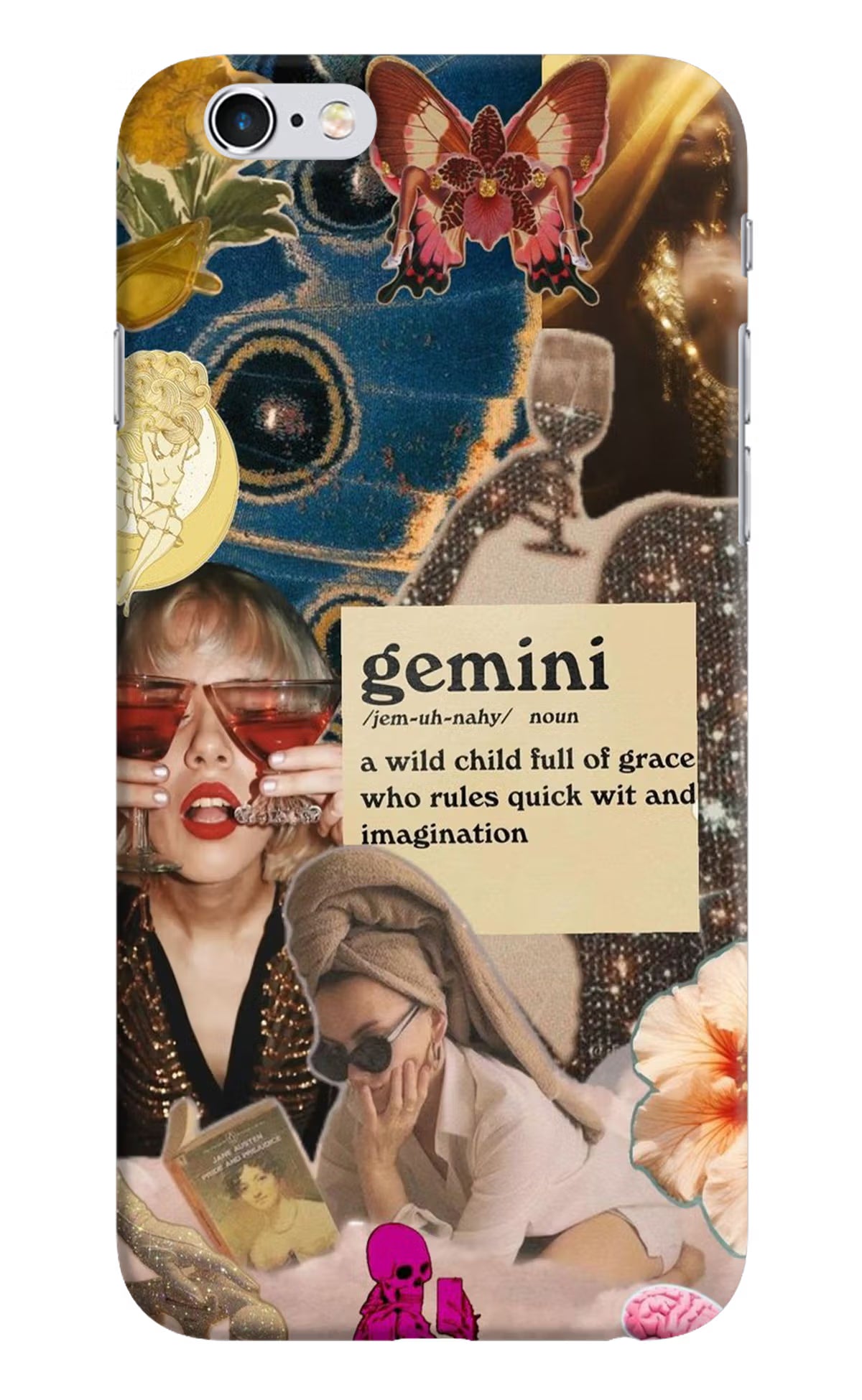 Gemini Zodiac iPhone 6/6s Hard Case Back Cover by Casekaro