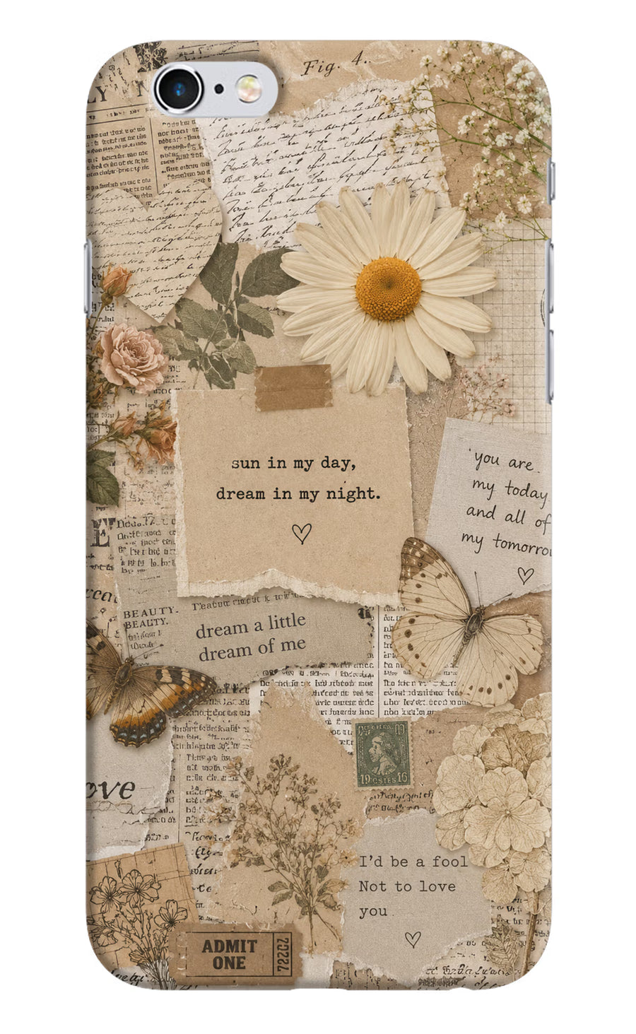 Vintage case iPhone 6/6s Back Cover, Hard case