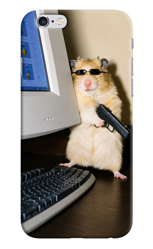 Hacker Hamster iPhone 6/6s Hard Case Back Cover by Casekaro