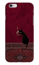 Midnight Cat iPhone 6/6s Hard Case Back Cover by Casekaro