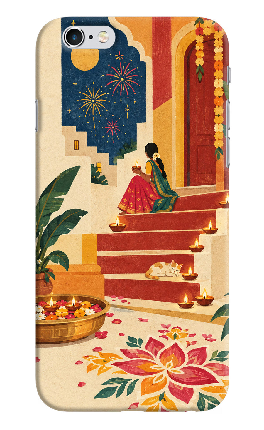 Diwali Rangoli iPhone 6/6s Back Cover, Hard case