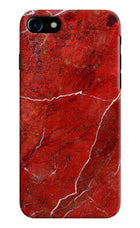 Red Marble Design iPhone 7/7s Hard Case Back Cover by Casekaro