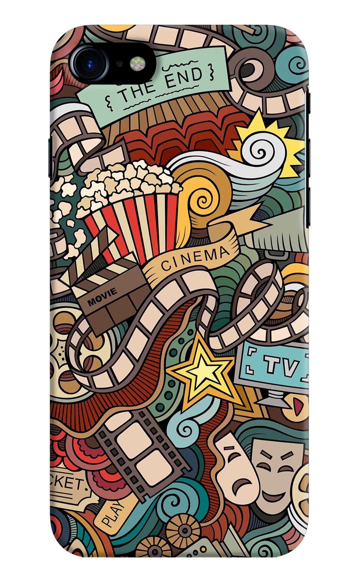 Cinema Abstract iPhone 7/7s Hard Case Back Cover by Casekaro