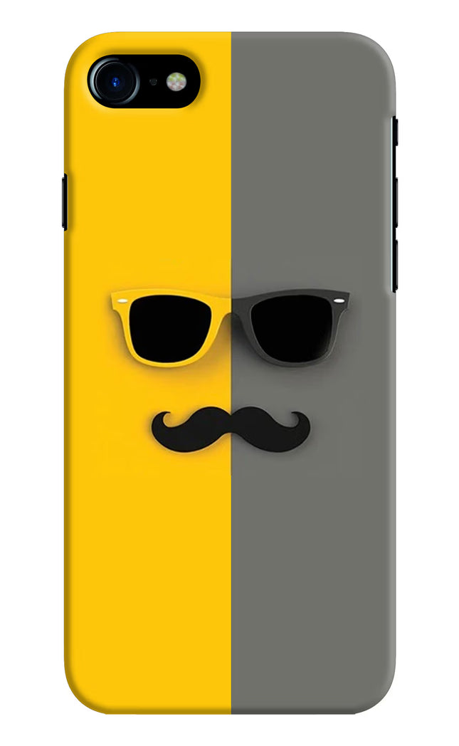 Sunglasses with Mustache iPhone 7/7s Hard Case Back Cover by Casekaro