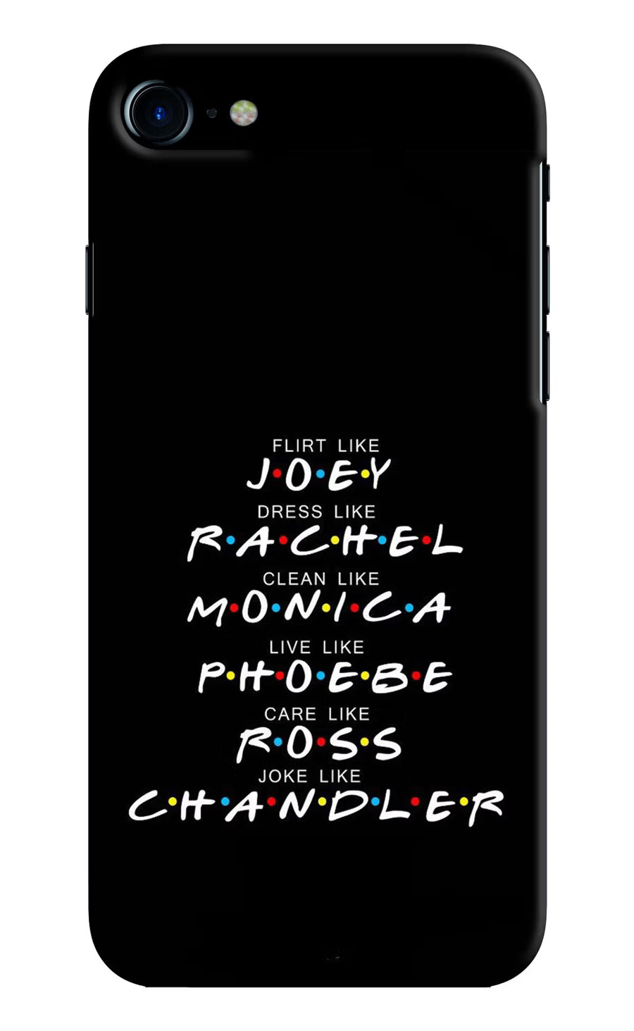 FRIENDS Character iPhone 7/7s Back Cover, Hard case