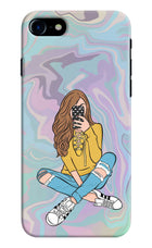 Selfie Girl iPhone 7/7s Hard Case Back Cover by Casekaro