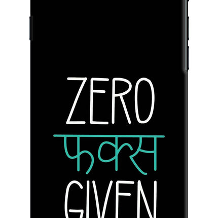 Zero Fucks Given iPhone 7/7s Hard Case Back Cover by Casekaro