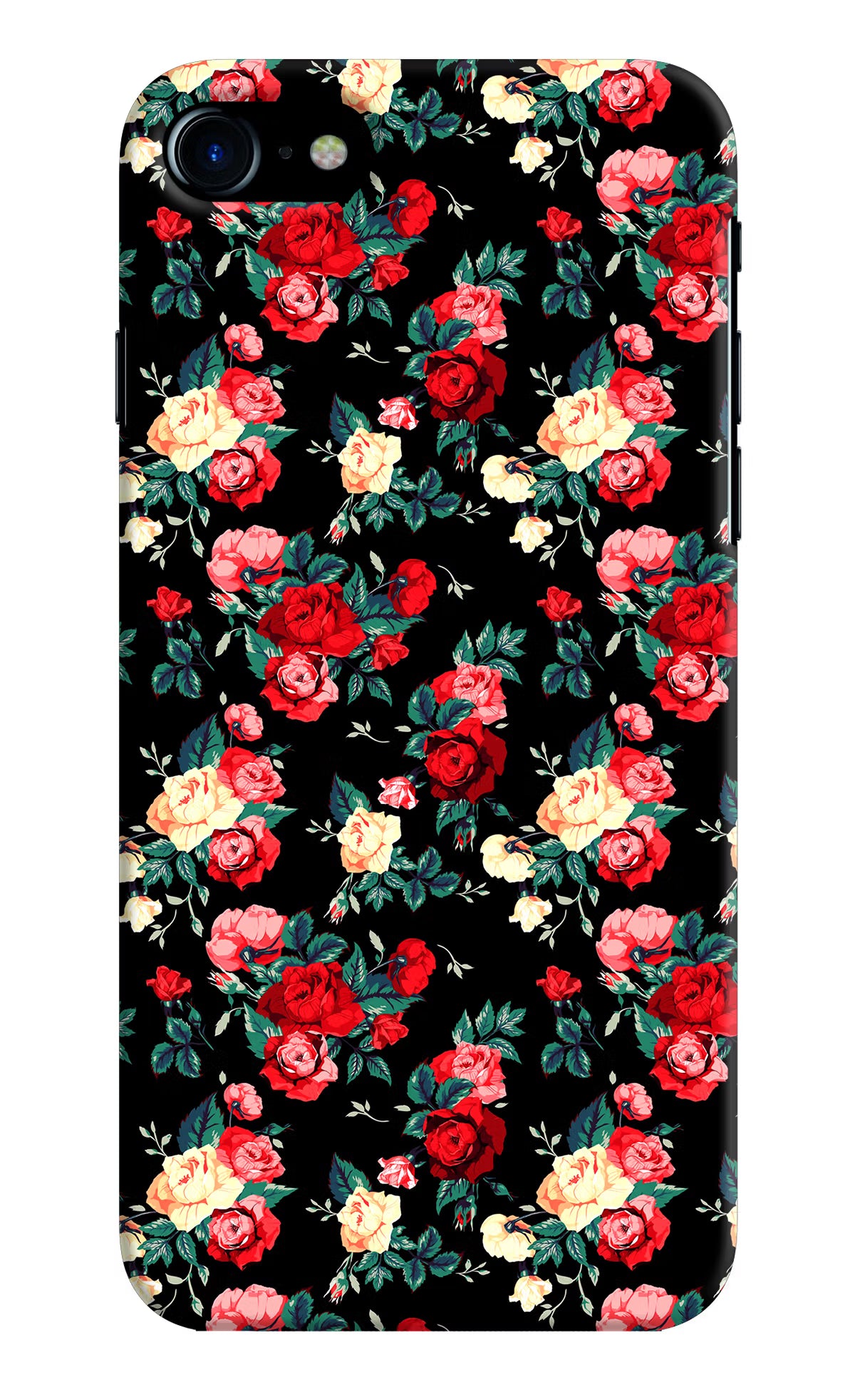 Rose Pattern iPhone 7/7s Hard Case Back Cover by Casekaro