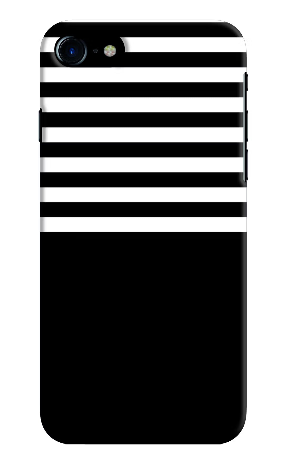 Black and White Print iPhone 7/7s Hard Case Back Cover by Casekaro