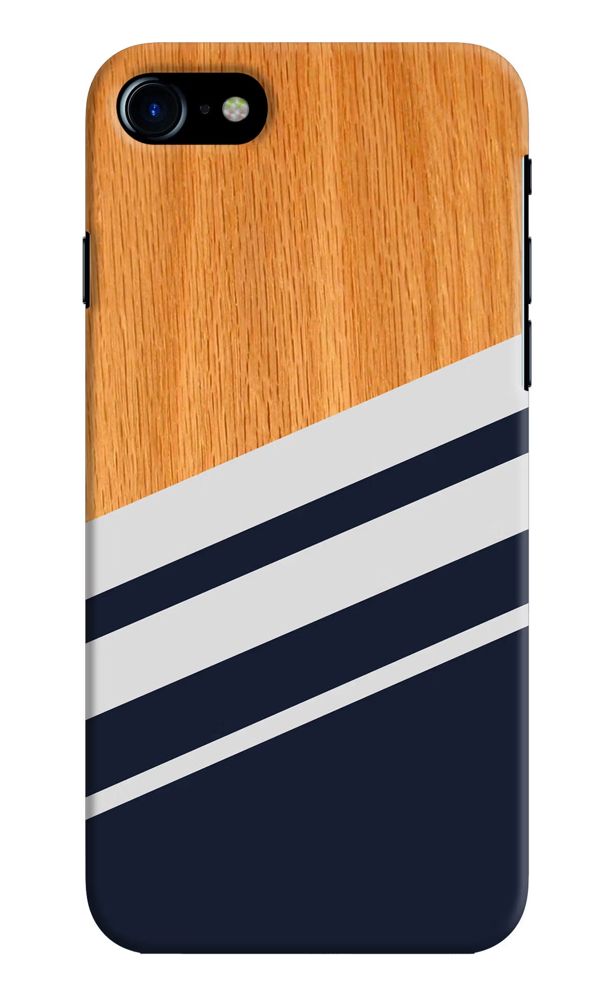 Blue and white wooden iPhone 7/7s Hard Case Back Cover by Casekaro