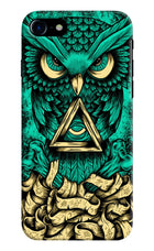Green Owl iPhone 7/7s Hard Case Back Cover by Casekaro
