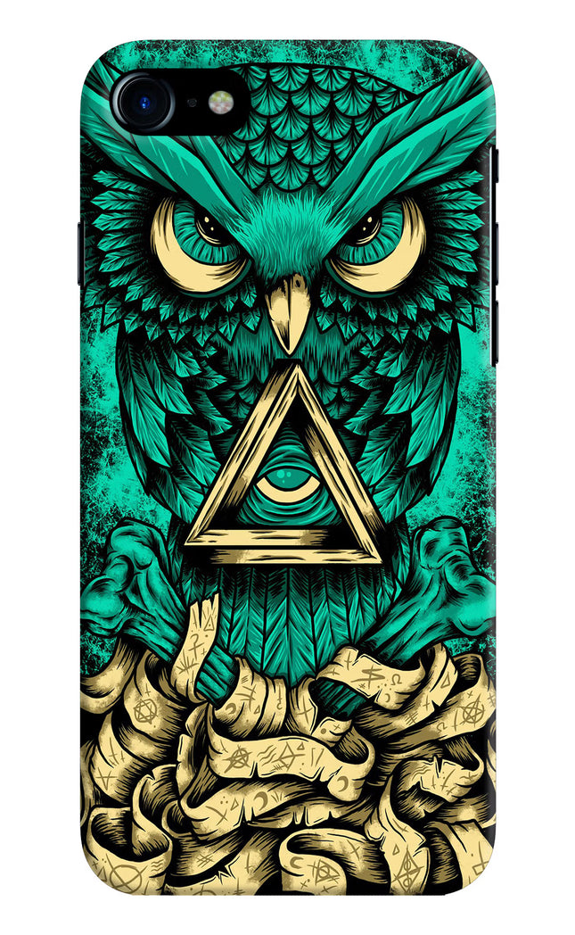 Green Owl iPhone 7/7s Hard Case Back Cover by Casekaro