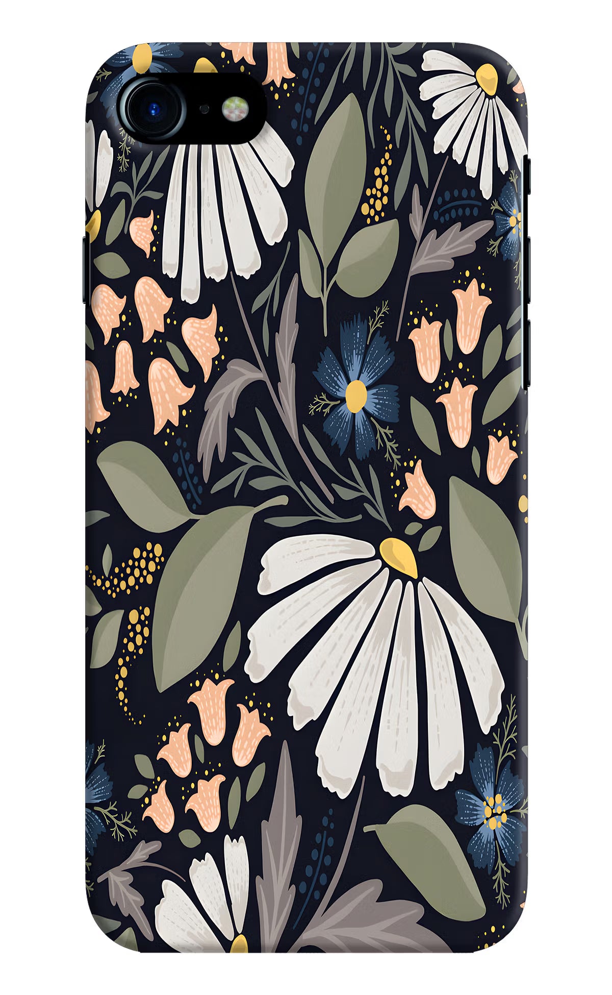 Flowers Art iPhone 7/7s Hard Case Back Cover by Casekaro