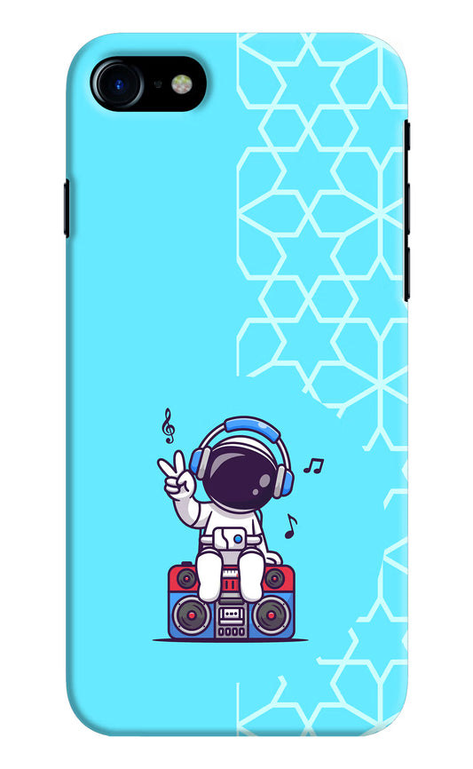 Cute Astronaut Chilling iPhone 7/7s Hard Case Back Cover by Casekaro