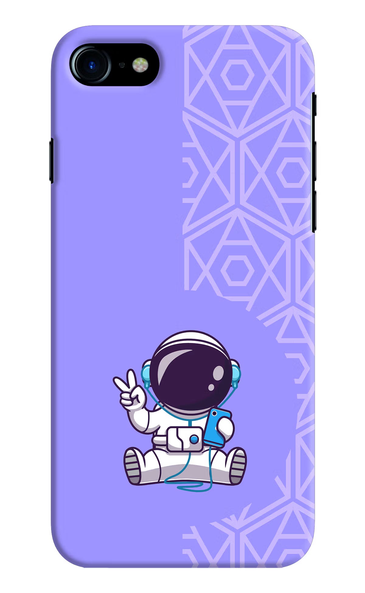 Cute Astronaut Chilling iPhone 7/7s Hard Case Back Cover by Casekaro