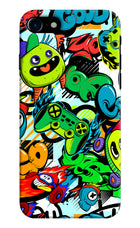 Game Doodle iPhone 7/7s Hard Case Back Cover by Casekaro