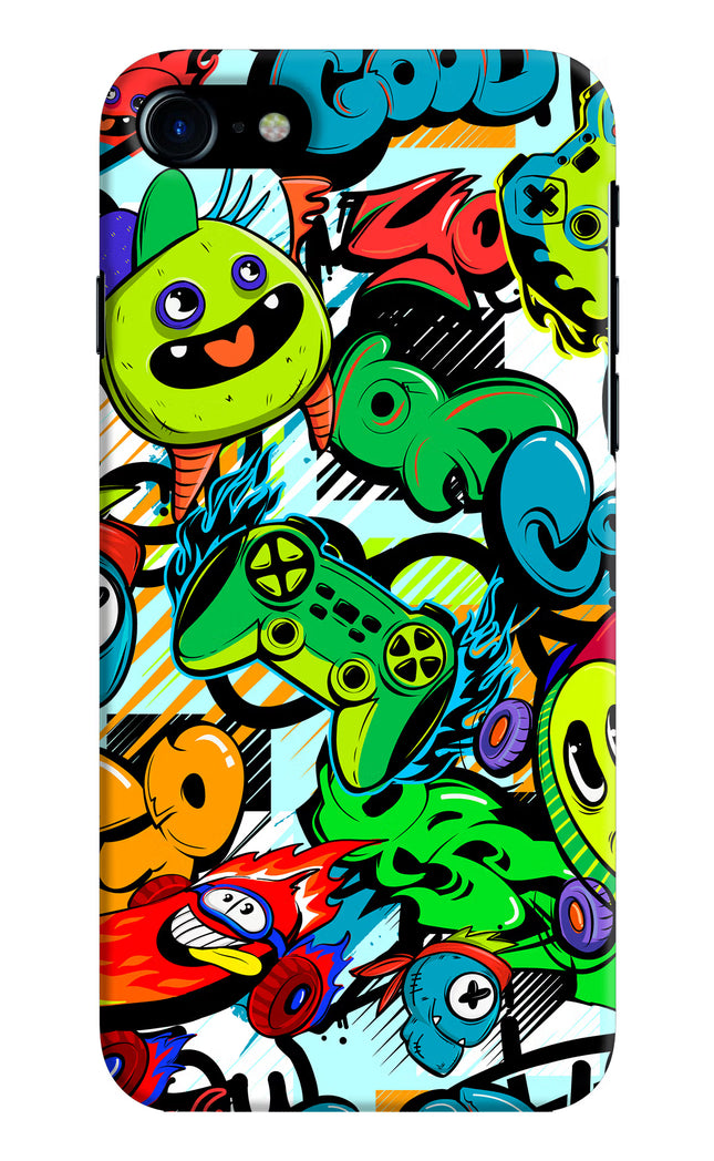 Game Doodle iPhone 7/7s Hard Case Back Cover by Casekaro