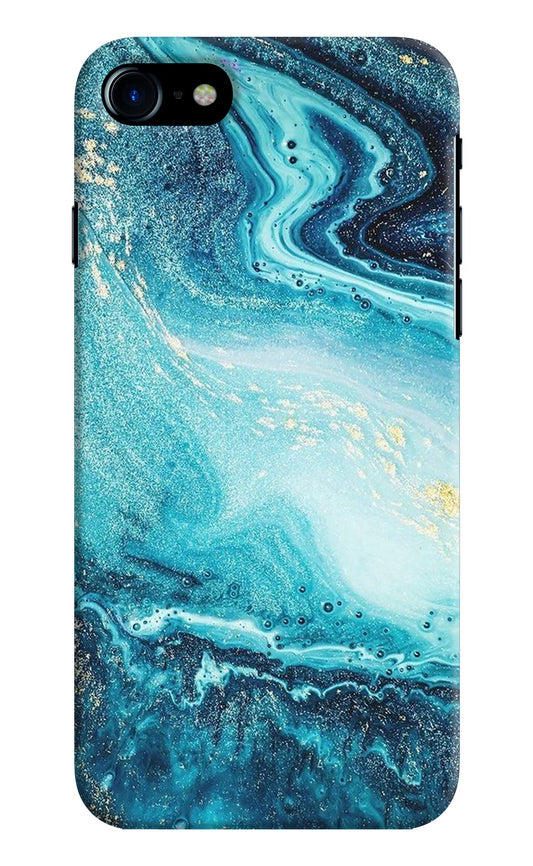 Blue Glitter Marble iPhone 7/7s Hard Case Back Cover by Casekaro