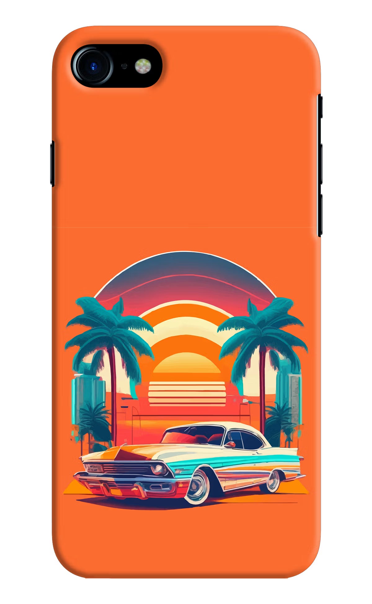 Palm Drive 80s iPhone 7/7s Hard Case Back Cover by Casekaro