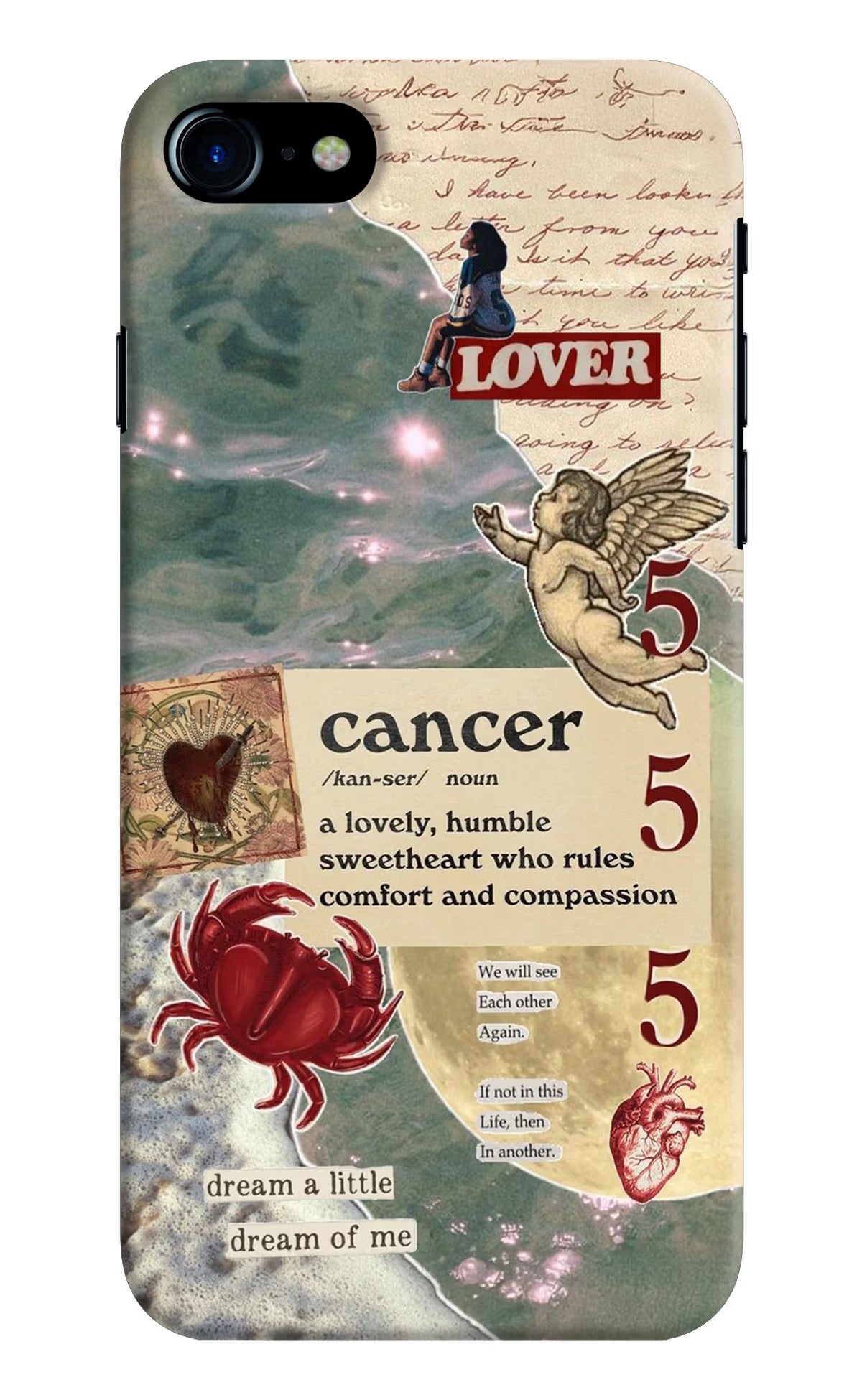 Cancer Zodiac iPhone 7/7s Hard Case Back Cover by Casekaro