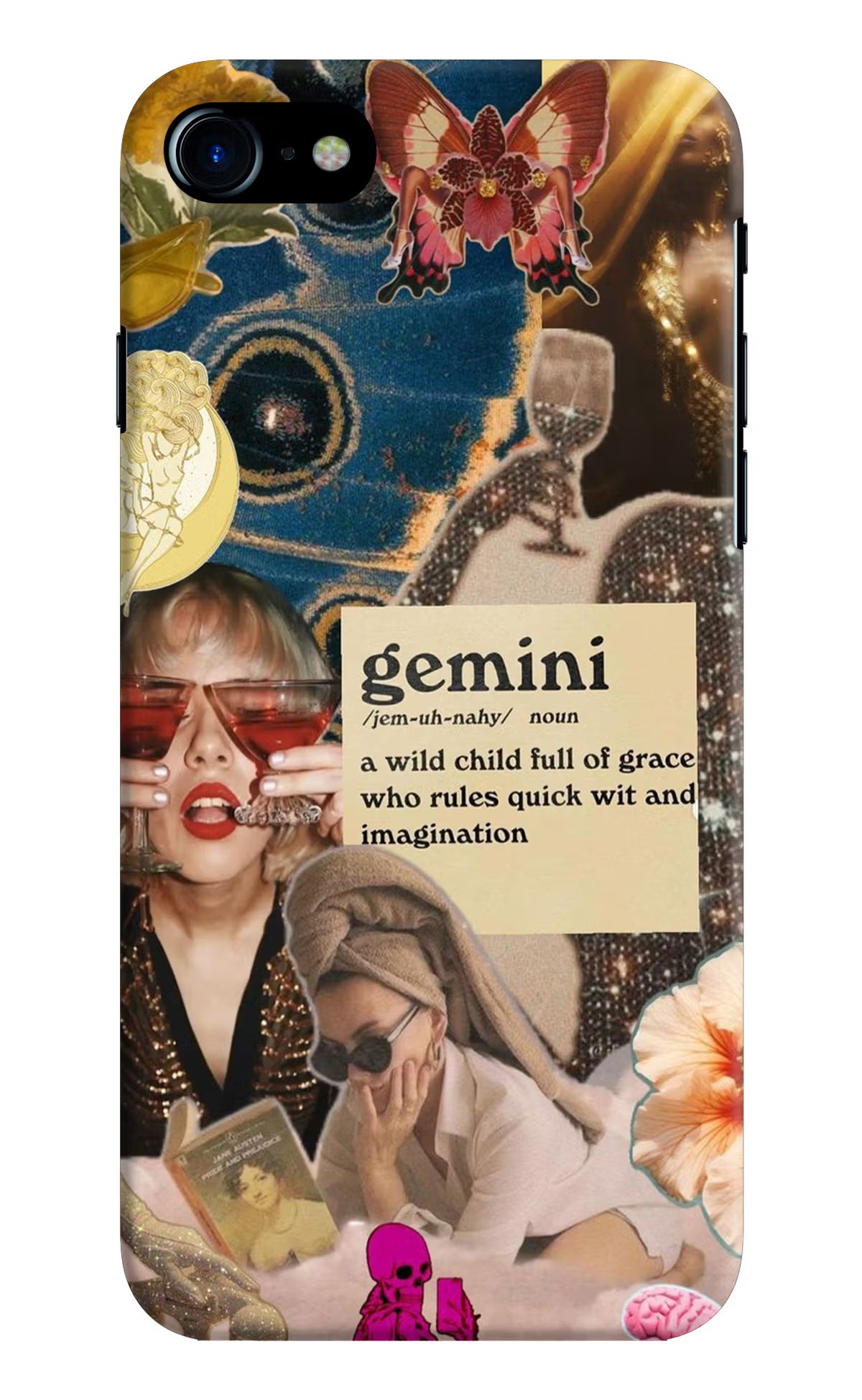 Gemini Zodiac iPhone 7/7s Hard Case Back Cover by Casekaro