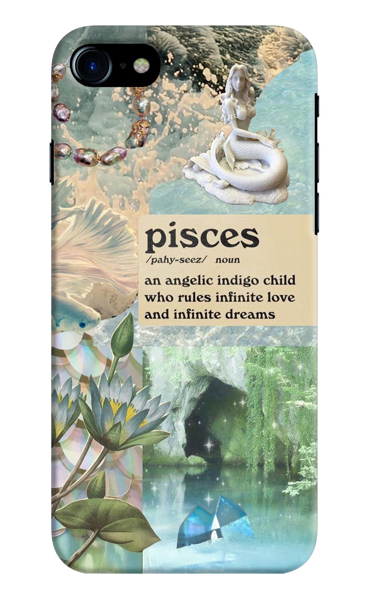 Pisces Zodiac iPhone 7/7s Hard Case Back Cover by Casekaro