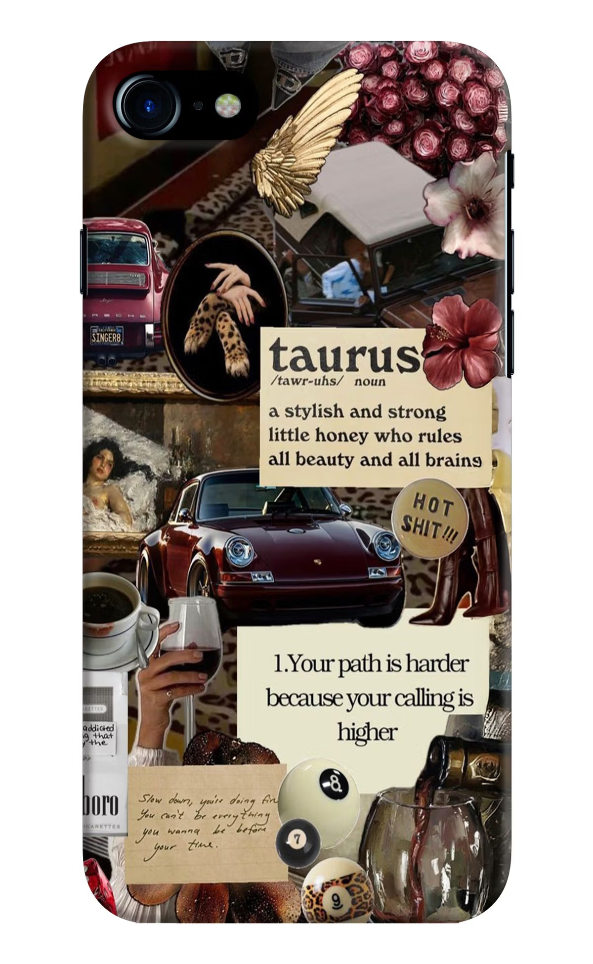 Taurus Zodiac iPhone 7/7s Hard Case Back Cover by Casekaro