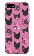 Pink Cats iPhone 7/7s Hard Case Back Cover by Casekaro