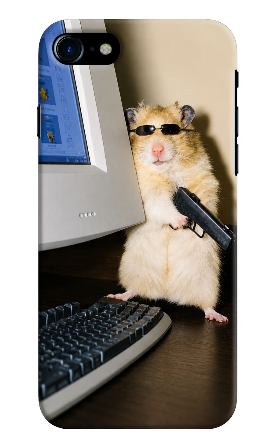 Hacker Hamster iPhone 7/7s Back Cover, Hard case