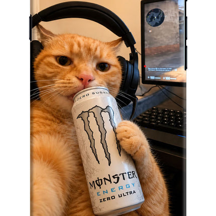 Gamer Cat Energy iPhone 7/7s Hard Case Back Cover by Casekaro