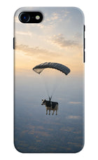 Skydiving Cow iPhone 7/7s Hard Case Back Cover by Casekaro