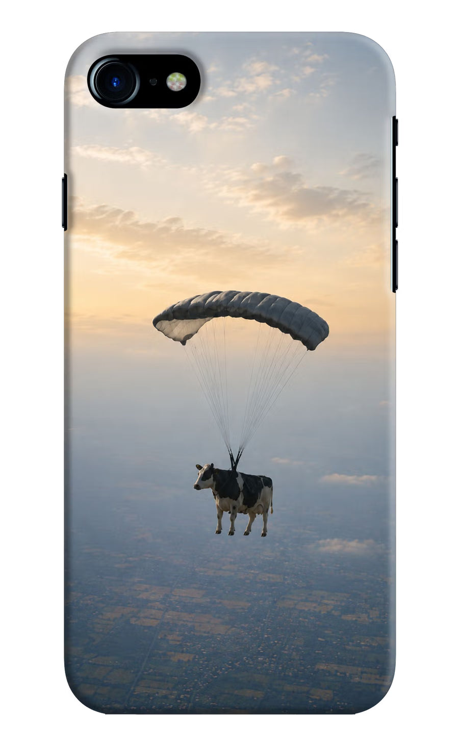 Skydiving Cow iPhone 7/7s Back Cover, Hard case
