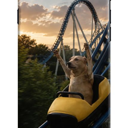 Rollercoaster Dog iPhone 7/7s Hard Case Back Cover by Casekaro