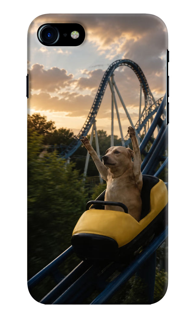 Rollercoaster Dog iPhone 7/7s Hard Case Back Cover by Casekaro