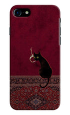 Midnight Cat iPhone 7/7s Hard Case Back Cover by Casekaro