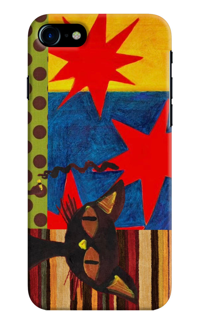 Pop Cat iPhone 7/7s Hard Case Back Cover by Casekaro
