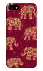 Maroon Elephant iPhone 7/7s Hard Case Back Cover by Casekaro