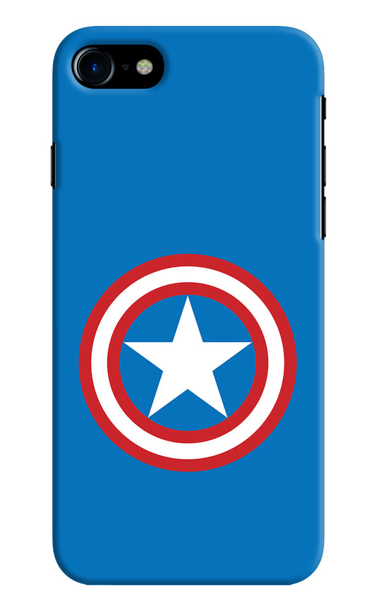Captain America Logo iPhone 8 Hard Case Back Cover by Casekaro