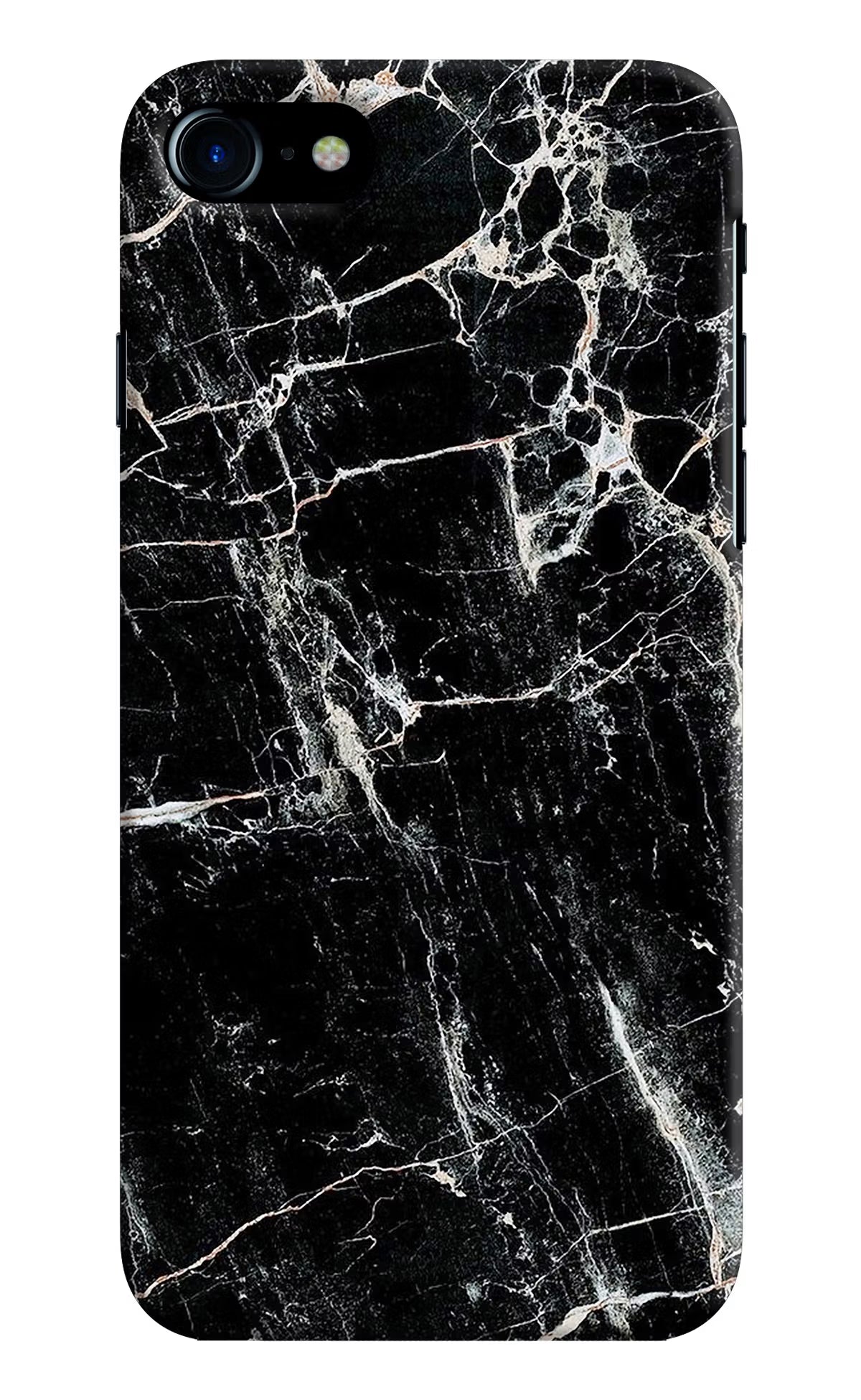 Black Marble Texture iPhone 8 Hard Case Back Cover by Casekaro