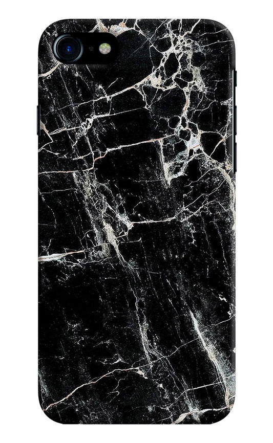 Black Marble Texture iPhone 8 Hard Case Back Cover by Casekaro