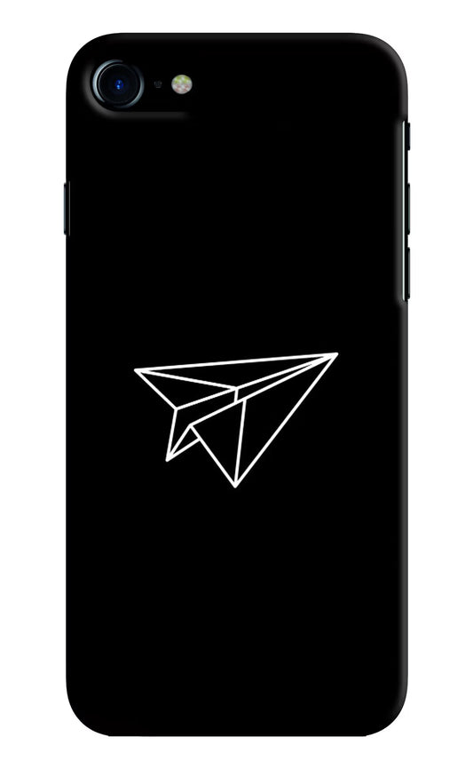Paper Plane White iPhone 8 Hard Case Back Cover by Casekaro
