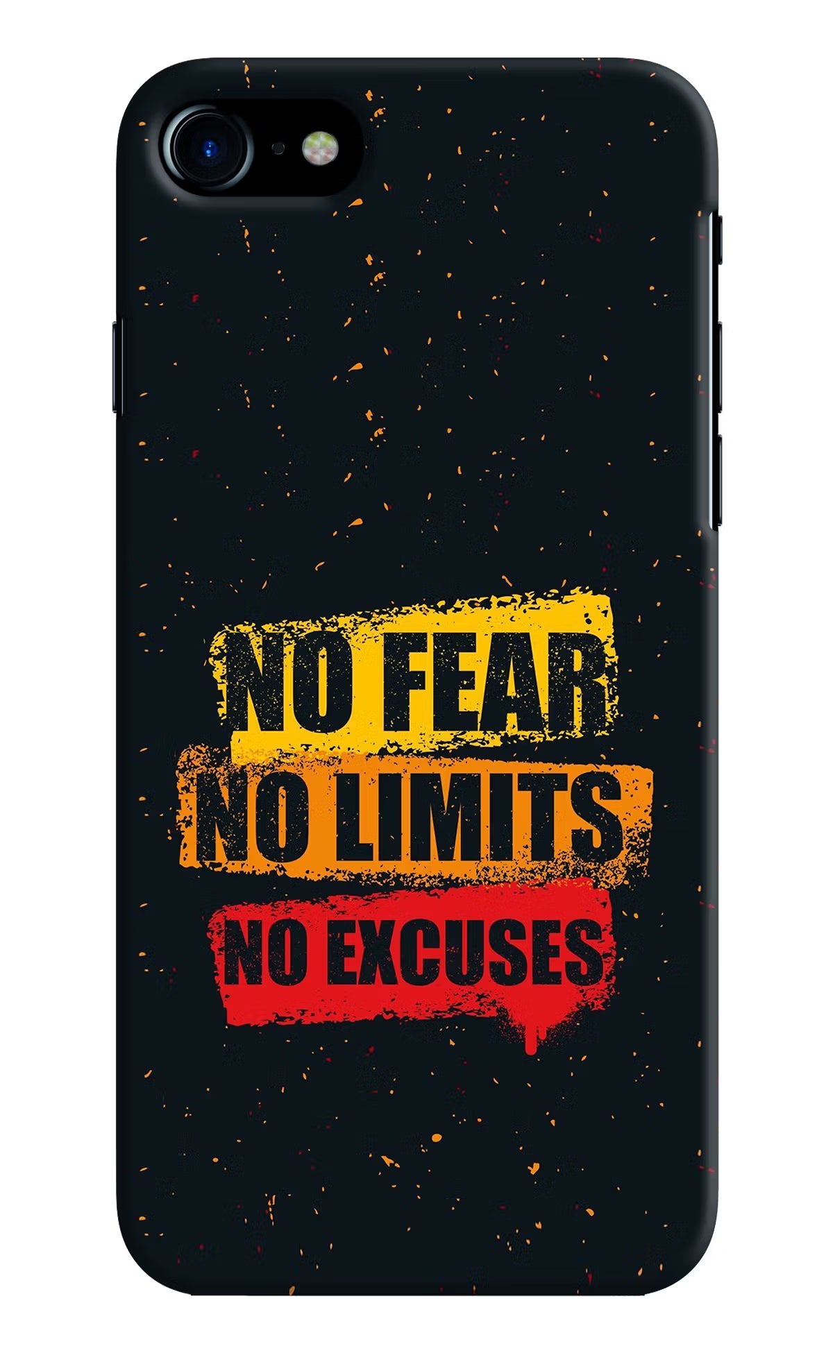 No Fear No Limits No Excuse iPhone 8 Hard Case Back Cover by Casekaro
