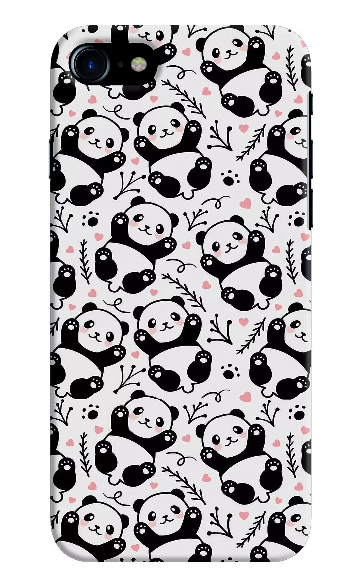 Cute Panda iPhone 8 Hard Case Back Cover by Casekaro