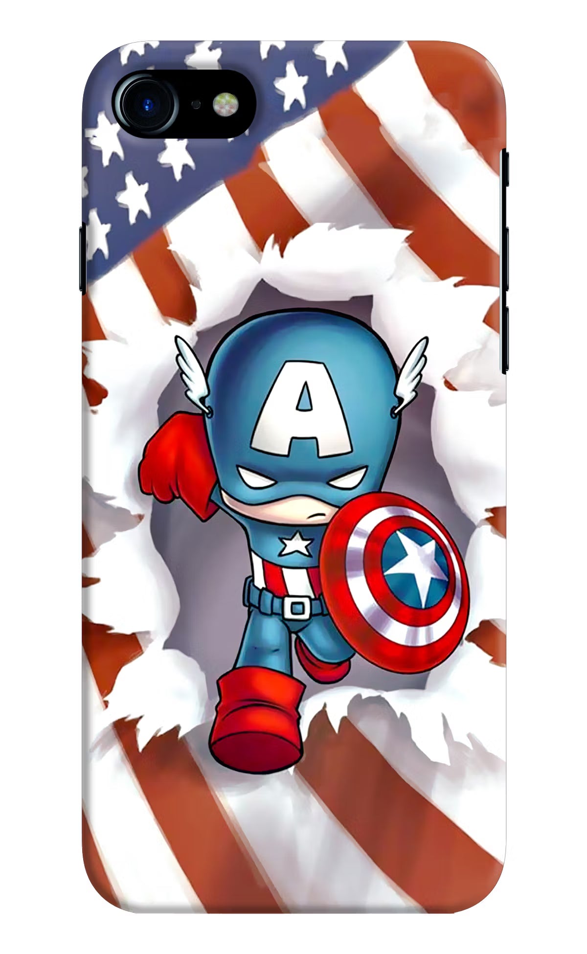 Captain America iPhone 8 Hard Case Back Cover by Casekaro