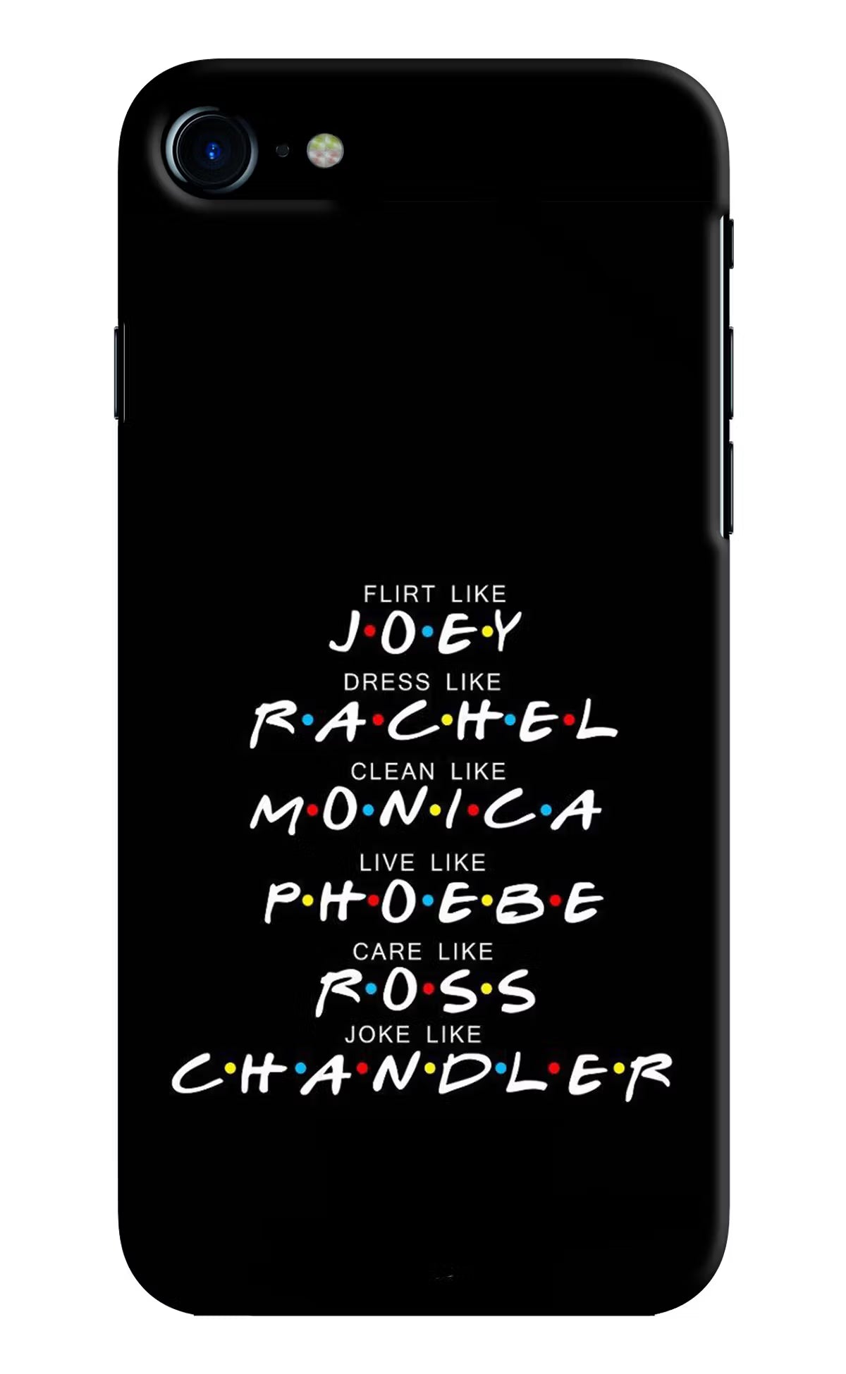 FRIENDS Character iPhone 8 Hard Case Back Cover by Casekaro