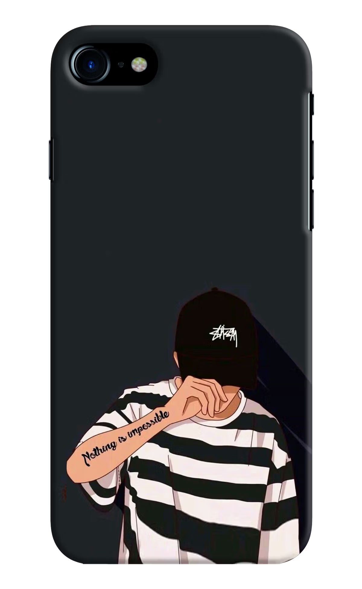 Aesthetic Boy iPhone 8 Hard Case Back Cover by Casekaro