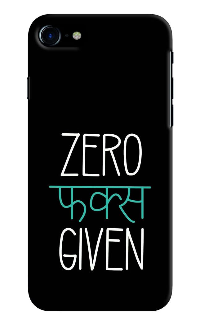 Zero Fucks Given iPhone 8 Hard Case Back Cover by Casekaro