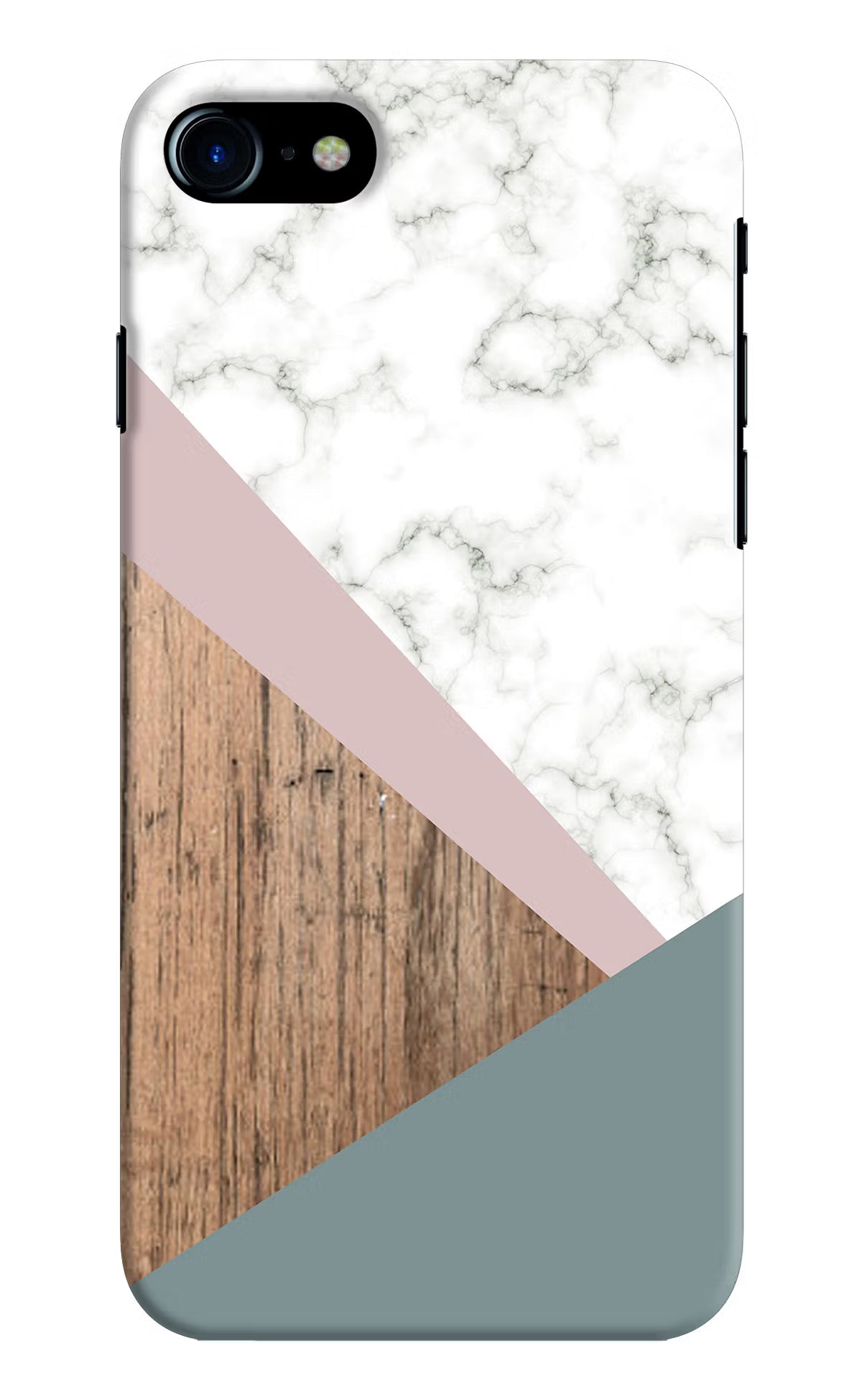 Marble wood Abstract iPhone 8 Hard Case Back Cover by Casekaro