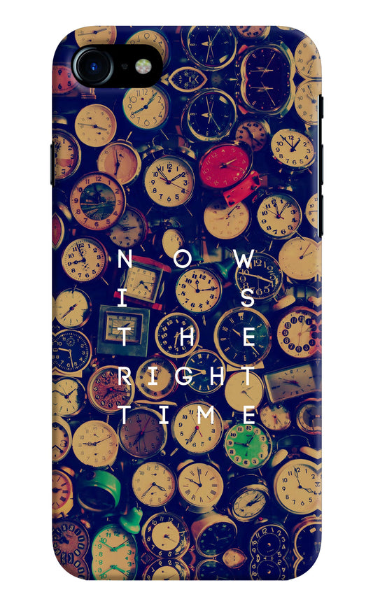 Now is the Right Time Quote iPhone 8 Hard Case Back Cover by Casekaro