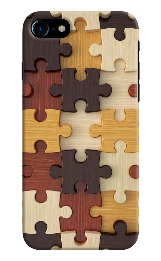 Wooden Puzzle iPhone 8 Hard Case Back Cover by Casekaro
